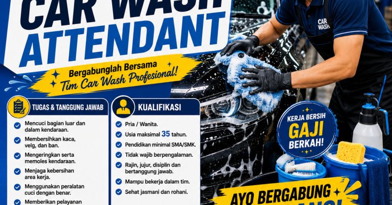 Lowongan Kerja Car Wash Attendant