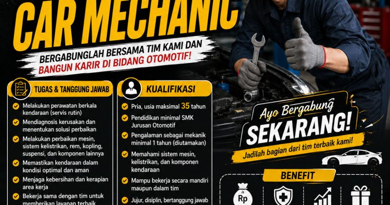 Lowongan Kerja Car Mechanic