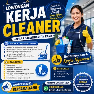 Lowongan Kerja Cleaner