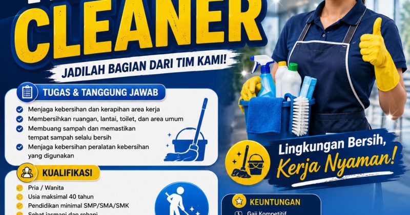 Lowongan Kerja Cleaner