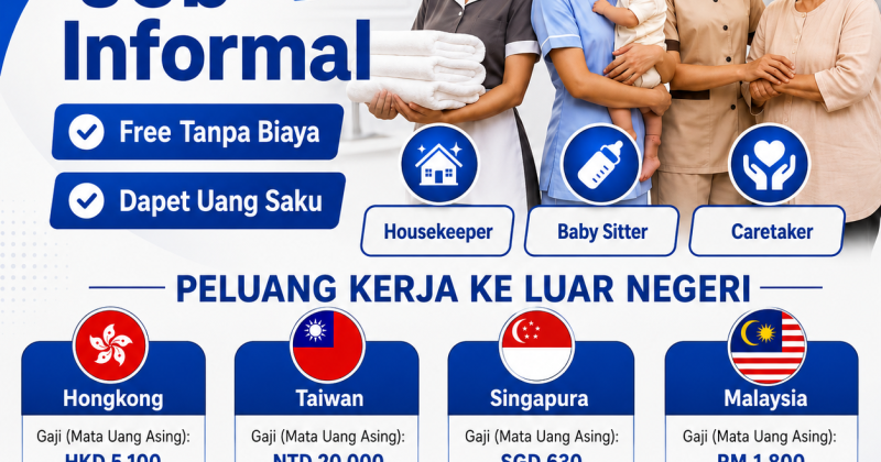 Lowongan Kerja Housekeeper, Babby Sitter dan Caretaker